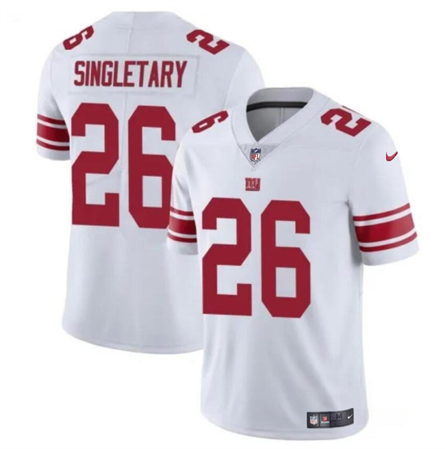 Men's New York Giants #26 Devin Singletary White Vapor Untouchable Limited Stitched Jersey